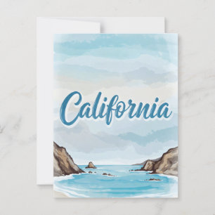 California Dreaming Postcard - Vintage resor Vibe Vykort