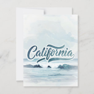 California Dreaming Postcard - Vintage resor Vibe Vykort