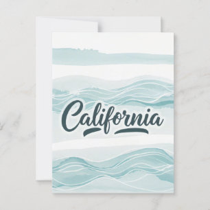 California Dreaming Postcard - Vintage resor Vibe Vykort