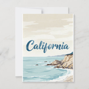 California Dreaming Postcard - Vintage resor Vibe Vykort