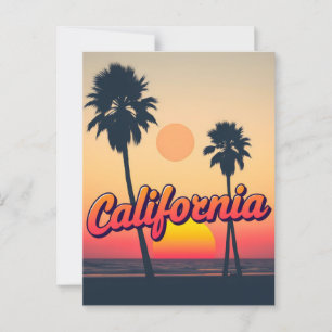California Dreaming Postcard - Vintage resor Vibe Vykort