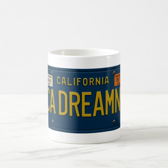 California Dreaming Retro 1969 Cali Registreringss Kaffemugg (Center)