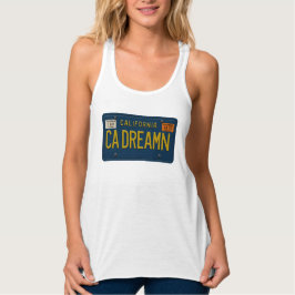 California Dreaming Retro 1969 Cali Registreringss Linne Med Racerback