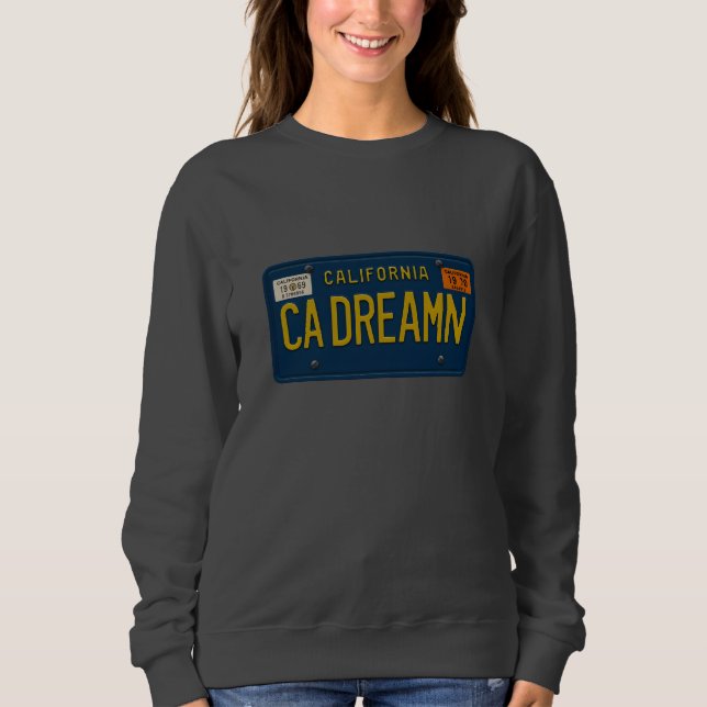 California Dreaming - Retro 1969 License Plate T Shirt (Framsida)