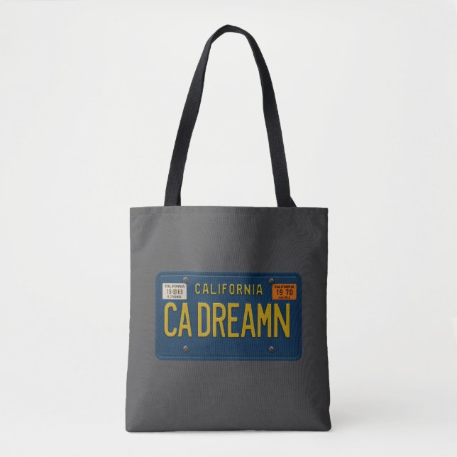 California Dreaming Retro 1969 Registreringsskylt  Tygkasse (Framsida)