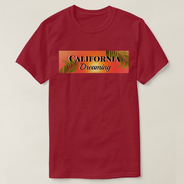 California Dreaming | Röd | Unisex T-Shirt (Design framsida)
