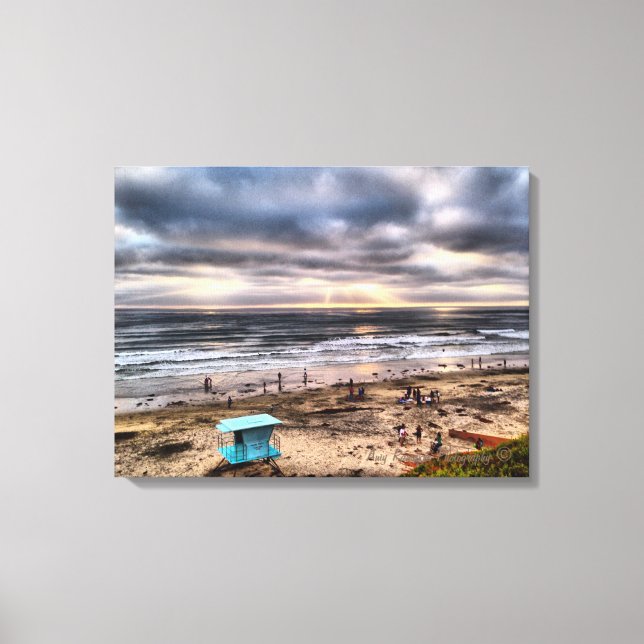 California Dreaming - Solana Beach, CA Canvastryck (Framsida)