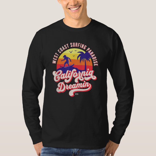 California Dreaming Surfing T Shirt (Framsida)