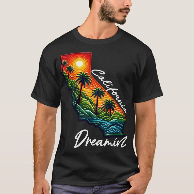 California Dreamin'Sunset T Shirt (Framsida)