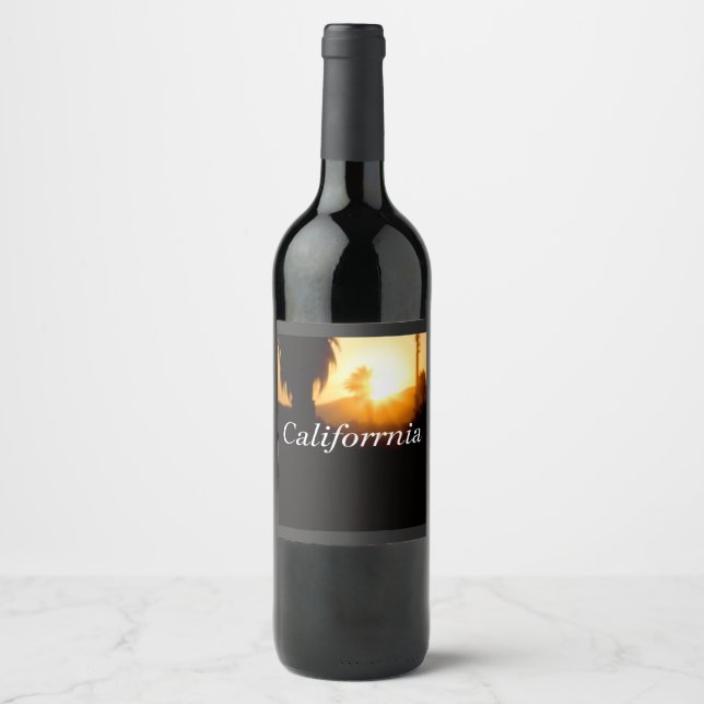 California drömmen vinflaska etikett (Framsida)