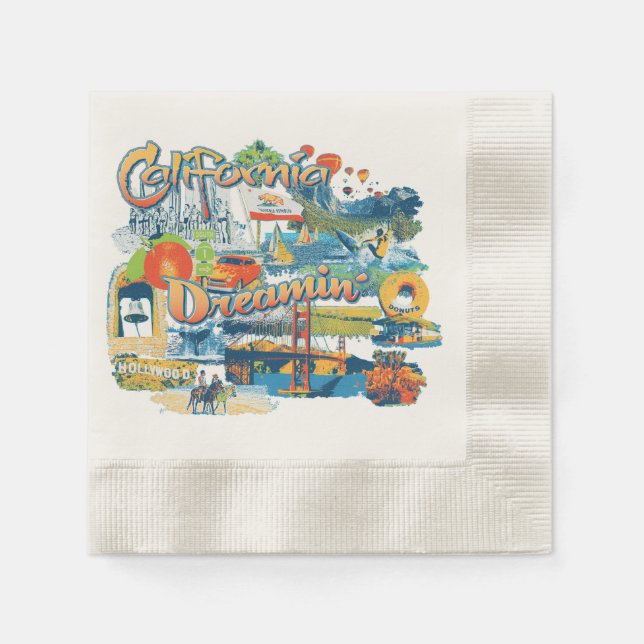 California drömmer pappersservett (Framsidan)