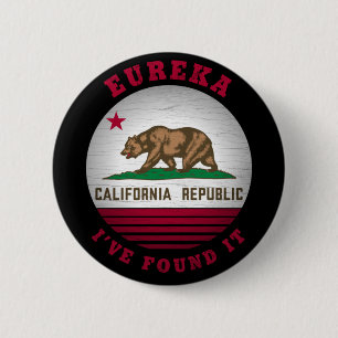 CALIFORNIA EUREKA STATLIG FLAGGA KNAPP