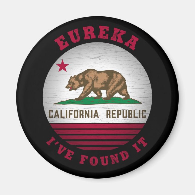 CALIFORNIA EUREKA STATLIG FLAGGA MAGNET (Framsidan)