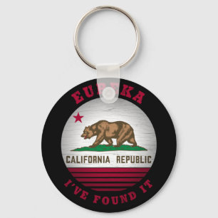 CALIFORNIA EUREKA STATLIG FLAGGA NYCKELRING