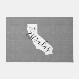 California Family Monogram State Doormat
