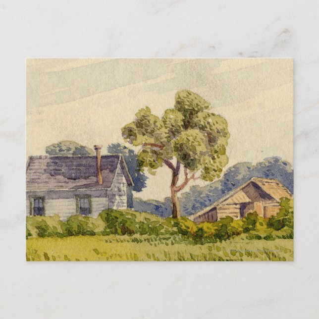 California Farm, Near Stockton Vykort (Framsida)