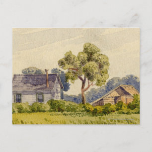California Farm, Near Stockton Vykort