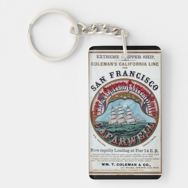 California Farwell Clipper frakt 1900 Nyckelring (Framsidan)