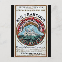 California Farwell Clipper frakt 1900 Vykort