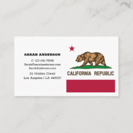 California Flagga Affärskort/USA Visitkort