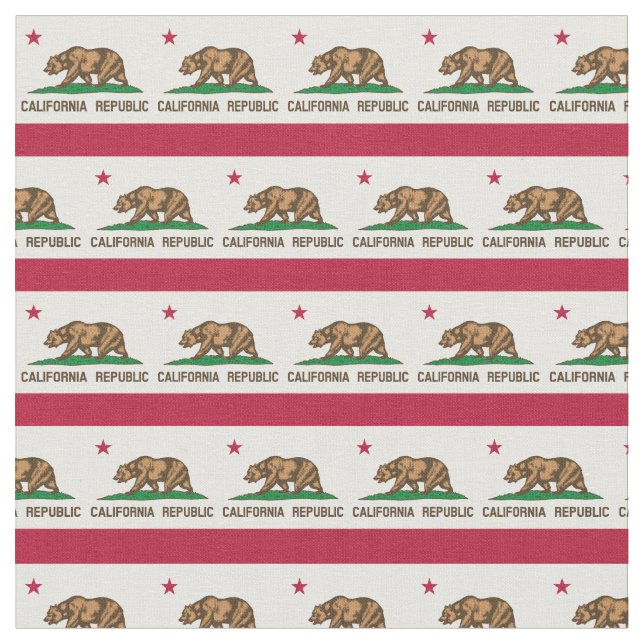 California Flagga & America State Fabric/USA mode Tyg (Närbild)