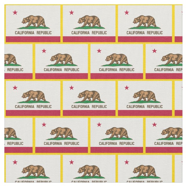 California Flagga & America State Fabric/USA mode Tyg (Närbild)
