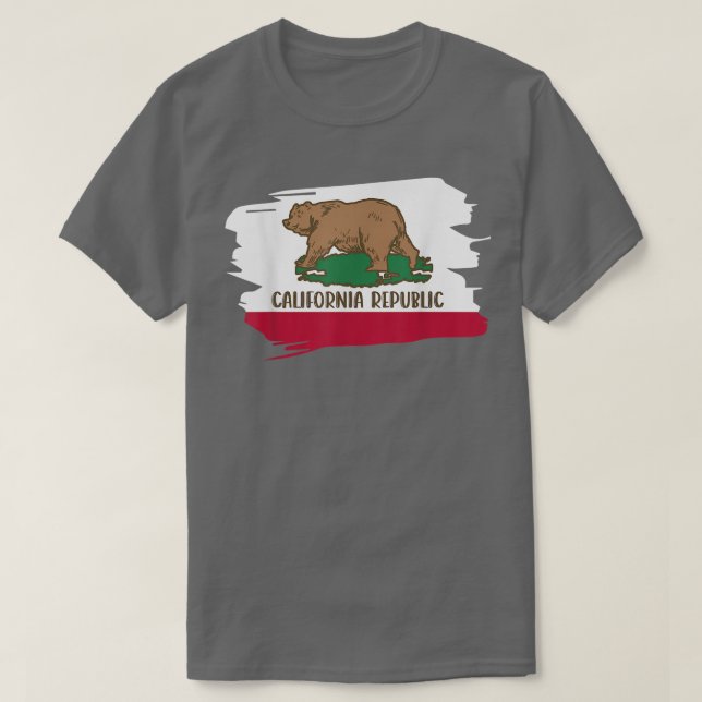 California Flagga Bear 484 T Shirt (Design framsida)