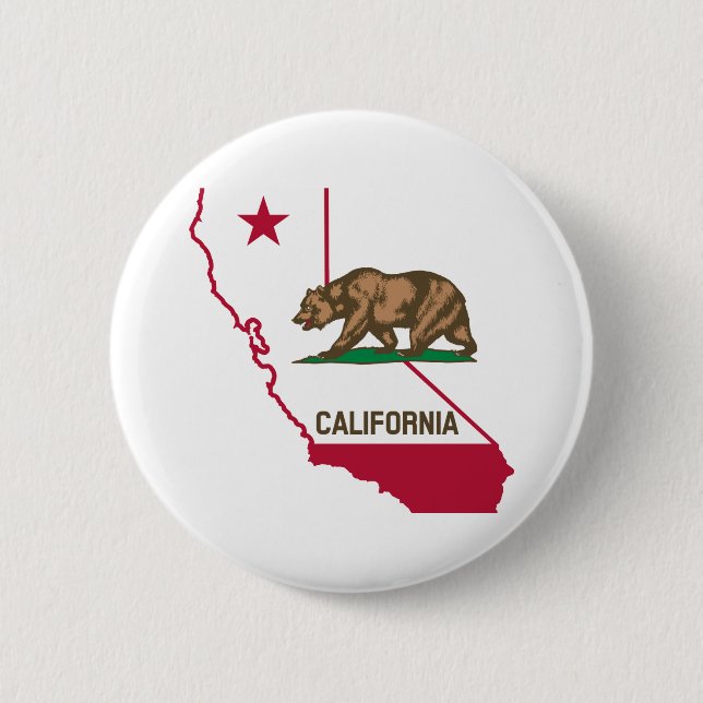 California Flagga Bear Knapp (Framsida)