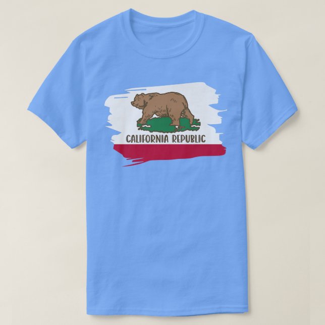 California Flagga Bear Premium 486 T Shirt (Design framsida)