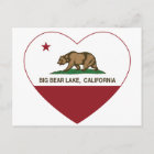 California flagga big björnbjörnbjörn sjö vykort