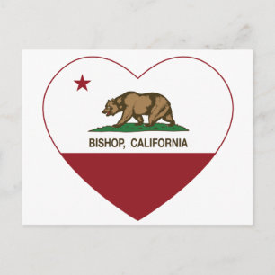 california flagga bihop vykort
