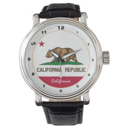 California Flagga & California mode USA /design Armbandsur