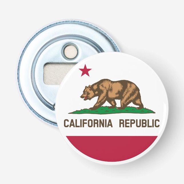 California Flagga & California party /sport USA Flasköppnare (Framsidan)