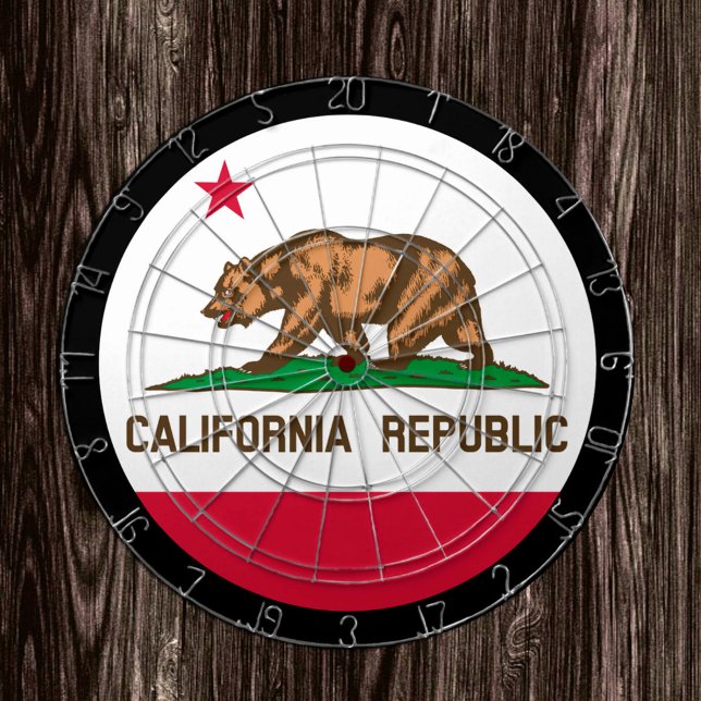 California Flagga Dartboard & California /match bo Darttavla (Skapare uppladdad)