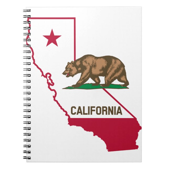 California Flagga Design Anteckningsbok (Framsidan)