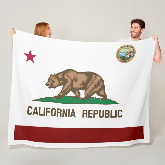 California flagga fleecefilt (På plats)