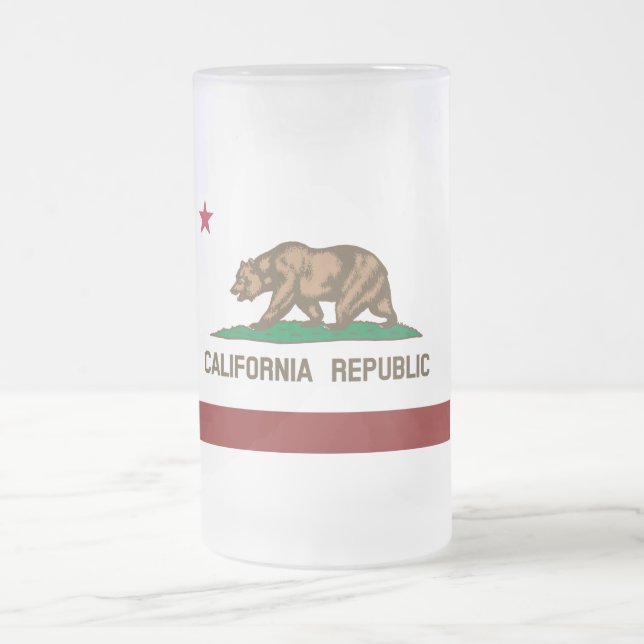 California flagga frostat ölglas (Center)