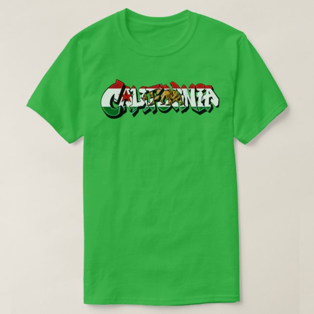 California Flagga Graffiti T Shirt (Design framsida)