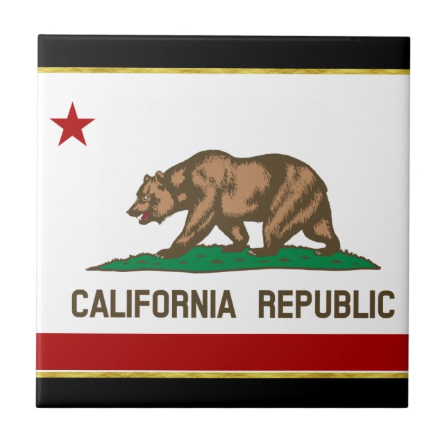 California flagga kakelplatta (Framsidan)