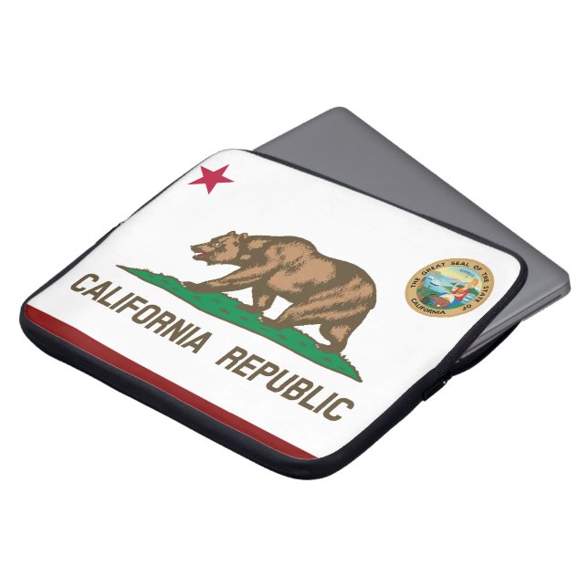 California flagga laptop fodral (Framsida topp)