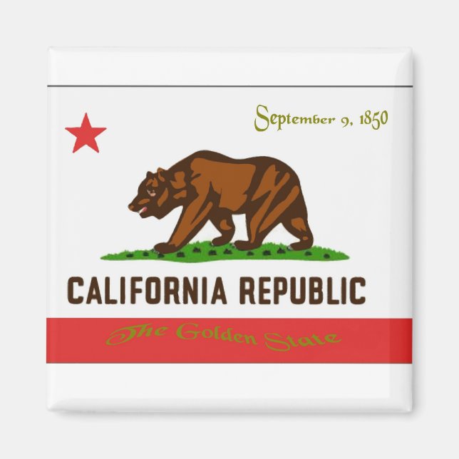 California Flagga Magnet (Framsidan)