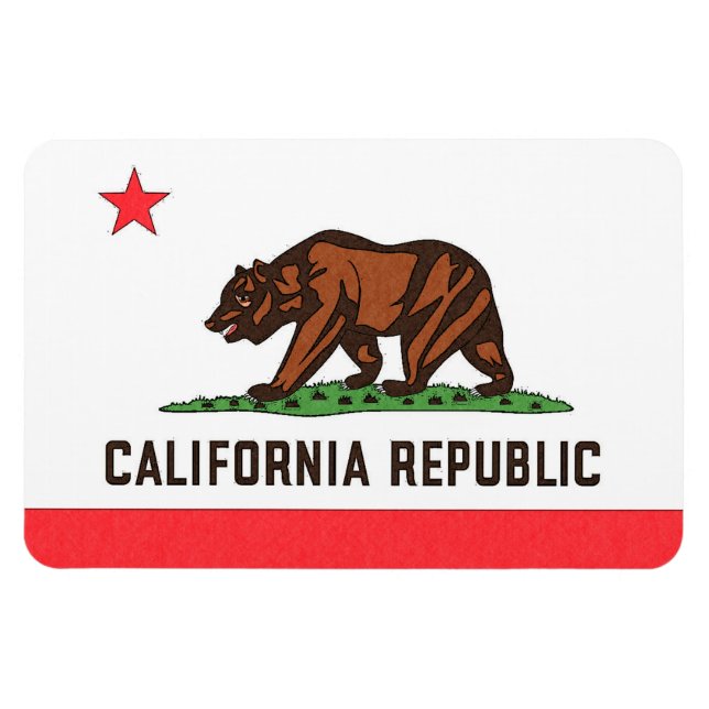 CALIFORNIA FLAGGA Magnet (Horisontell)
