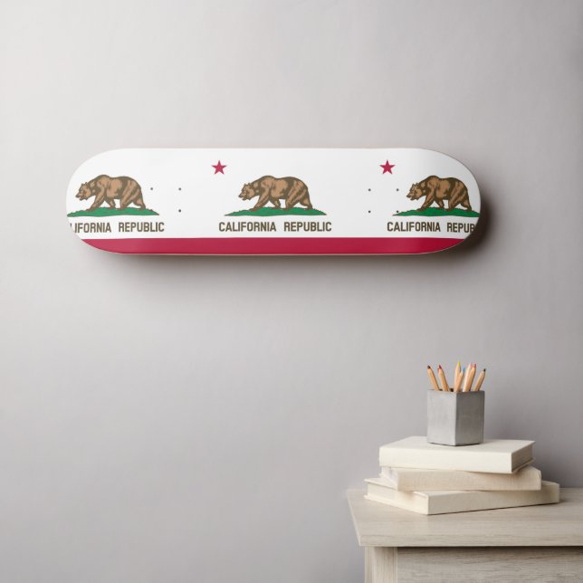 California flagga mini skateboard bräda 18,5 cm (Väggkonst (Horz))