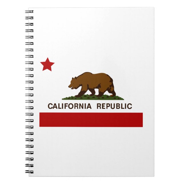 California Flagga Patriotic Anteckningsbok (Framsidan)