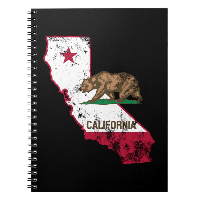 California Flagga Patriotic Anteckningsbok (Framsidan)