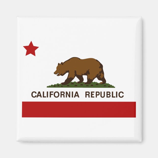 California Flagga Patriotic Magnet (Framsidan)