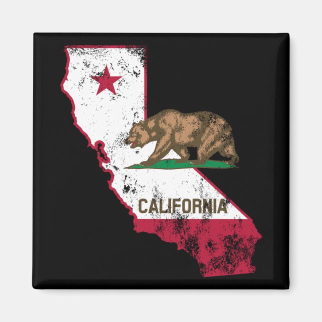 California Flagga Patriotic Magnet (Framsidan)
