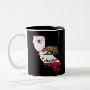 California Flagga Patriotic Två-Tonad Mugg