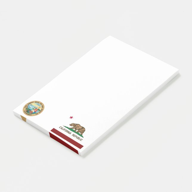 California flagga post-it block (Vinklad)