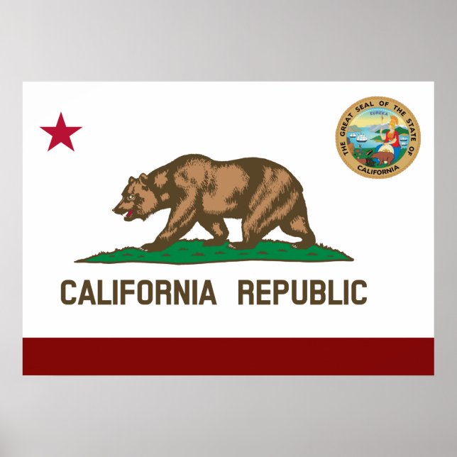 California flagga poster (Framsidan)